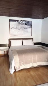Postel nebo postele na pokoji v ubytování Sankt Moritz Suite + 13 fotografií