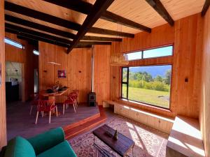 Χώρος καθιστικού στο Huelemolle Lodge Pucón