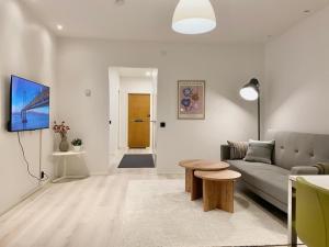 Μια τηλεόραση ή/και κέντρο ψυχαγωγίας στο Galle's 2 bedroom penthouse