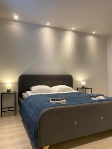 Ένα ή περισσότερα κρεβάτια σε δωμάτιο στο Galle's 2 bedroom penthouse