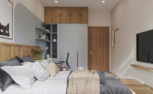 Voodi või voodid majutusasutuse FLC Sea Tower Quy Nhơn-Khách Sạn 5 Sao Mặt Tiền Biển-Trung Tâm TP QN toas