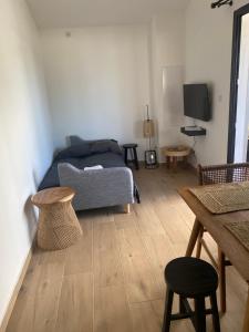 TV a/nebo společenská místnost v ubytování O coeur de l'ouest Bungalow Maloya