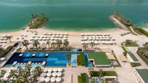 an aerial view of the resort and the beach at Fairmont Bab Al Bahr in Abu Dhabi