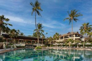 a view of the resort from the pool at Anantara Bophut Koh Samui Resort in Bophut