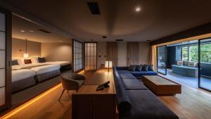 Ένα ή περισσότερα κρεβάτια σε δωμάτιο στο Nasu-Onsen Shinshun no Kago Hewitt Resort