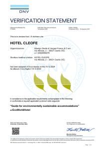 a page of a hotel clipper document at Eco Hotel Cleofe in Caorle