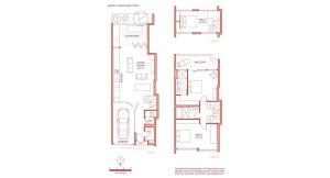 Plànol de Modern & Stylish 3BR in Redfern