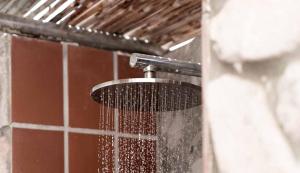 a shower in a bathroom with a shower at Hotel Shoshana - Adults Only in Eilat