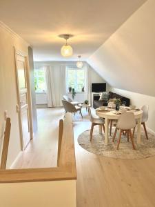 TV a/nebo společenská místnost v ubytování Newly built apartment in Höllviken