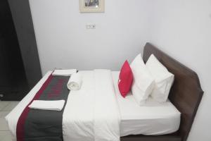 Ένα ή περισσότερα κρεβάτια σε δωμάτιο στο AOTEL HOTEL Ikeja