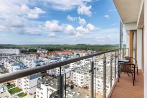Balkón alebo terasa v ubytovaní Platan Tower Baltic & More Apartments
