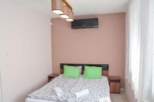 Posteľ alebo postele v izbe v ubytovaní Helga apartman
