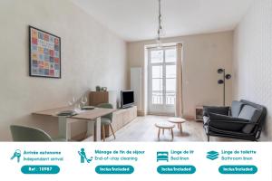 Część wypoczynkowa w obiekcie Appartement confortable au cœur de Nantes