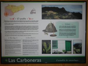 a sign with a picture of a house at Albergue Montes de Anaga in El Bailadero
