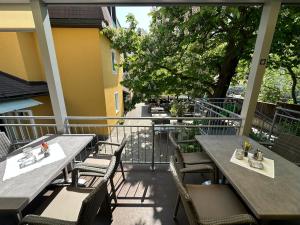 Balkón nebo terasa v ubytování Stadthotel Raabs an der Thaya