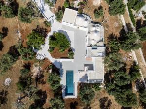 Άποψη από ψηλά του Che Bello Trullo piscina jacuzzi pallavolo