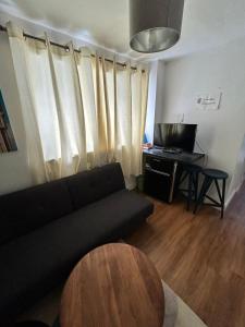 Televisyen dan/atau pusat hiburan di Beautiful Studio Flat Near Lake