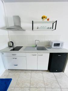 Kuchyň nebo kuchyňský kout v ubytování Appartement F2 Ape