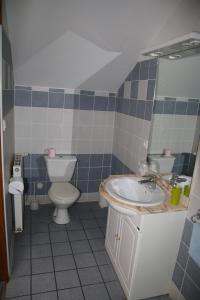 Baðherbergi á Gite d'Etape Ascou La Forge