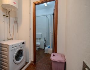 une salle de bains avec lave-linge et toilettes dans l'établissement Home Mate, à Ghivizzano 20 autres photos