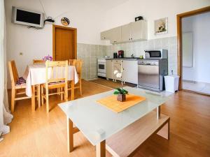Kuchyň nebo kuchyňský kout v ubytování Apartment in Seline near Paklenica Park