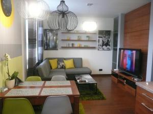 TV/trung tâm giải trí tại Apartamenty Manhattan i Paris