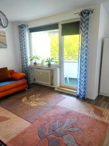 Χώρος καθιστικού στο Schöne und gemütliche Wohnung