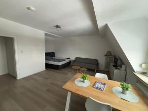 Posezení v ubytování Apartment City und Stadionnah