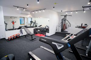 Fitness centrum a/nebo fitness zařízení v ubytování Hotel Adalbert Szent Tamás ház