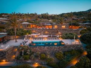 an aerial view of a resort with a pool at Pantelleria Dream Resort in Pantelleria