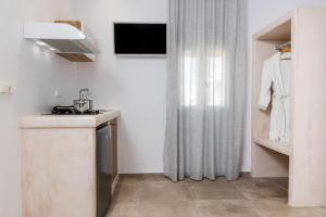 Kuchyň nebo kuchyňský kout v ubytování Naxos Ark + 46 fotografií