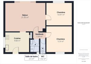 Plán poschodí v ubytovaní Maison pour 6 personnes à Saint-Hilaire-de-Riez