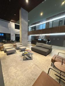 O zonă de relaxare la Hotel Flat Afonso Pena e Centro de Convenções Campo Grande
