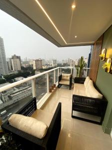 Ruang duduk di Luxury Apartment at Umarizal COP30