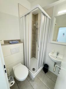 Koupelna v ubytování Nikolai Appartements
