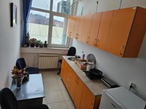 Kuchyň nebo kuchyňský kout v ubytování Hostel Nikšić