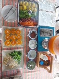 a group of food items in a food truck at Monaburi Boutique Resort in Rawai Beach