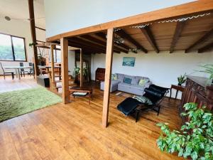 a living room with a couch and a table at La Torre vista mare in Brindisi
