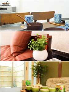 Posezení v ubytování An-shao-ya安嶼屋 8minutes walk to JR Teradacho Loop Line Station 13minutes walk to Tennoji Mall