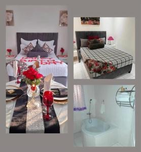 En eller flere senge i et værelse på Manshu Guesthouse + 2 billeder