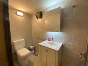 a bathroom with a toilet and a sink at The view stay in Baabda