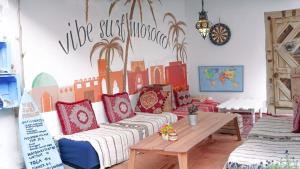 Posezení v ubytování Vibe Surf Morocco