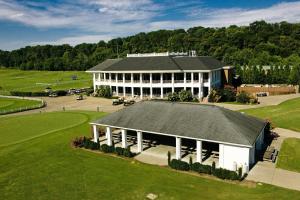 an aerial view of a building with a golf course at Gaylord Opryland Resort & Convention Center in Nashville