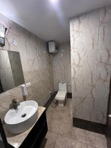 ChhatikaraDiamond palace的带水槽和马桶的浴室