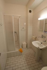 Koupelna v ubytování Hotel Šrejber