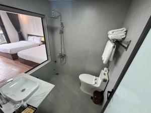 Koupelna v ubytování Sapa Warm Hotel