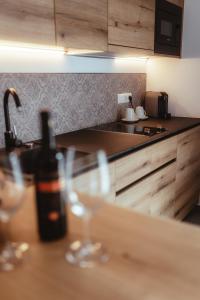 Kuchyň nebo kuchyňský kout v ubytování Hotel Gasthof Walcher