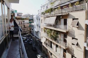 Balkon oz. terasa v nastanitvi Kefi Hub