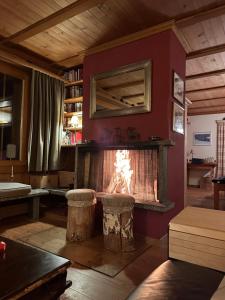Posezení v ubytování Chalet Im Wieselti