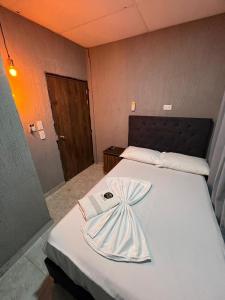 Voodi või voodid majutusasutuse Hotel Almalu toas
